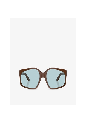 Miu Miu Mu A07S Irregular-Frame Acetate Sunglasses