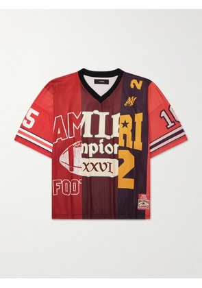 AMIRI - Oversized Printed Mesh T-Shirt - Men - Red - S