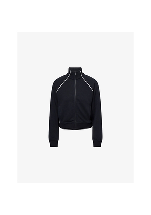 Womens Spanx Active Airpique Mock-Neck Stretch-Modal Track Jacket