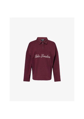 Womens We Are Tala Rugby Polo Cotton-Blend Sweatshirt