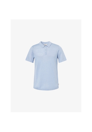 Mens Onia Short-Sleeve Linen Polo Shirt