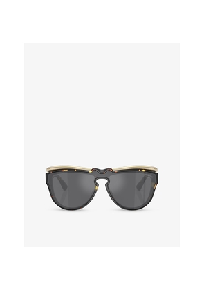 Burberry Be3162U Pilot-Frame Metal Sunglasses