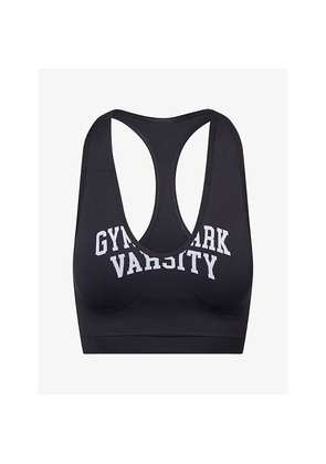 Womens Gymshark Lift Varsity Seamless Cropped Stretch-Jersey Tank Top