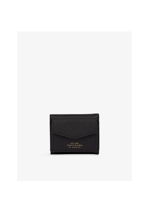 Womens Smythson Trifold Small Leather Coin Purse