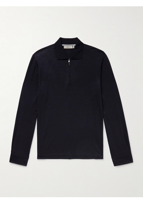 Canali - Wool Half-Zip Polo Shirt - Men - Blue - IT 46
