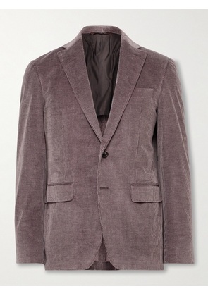 Canali - Kei Slim-Fit Cotton-Blend Corduroy Suit Jacket - Men - Purple - IT 48