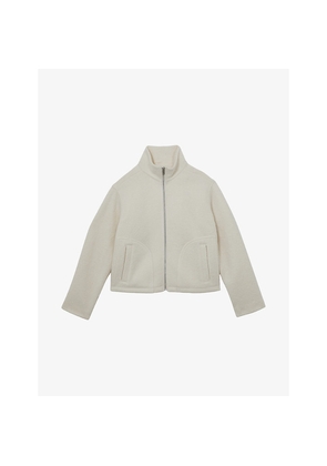 Womens Reiss Darrion Funnel-Neck Wool Jacket