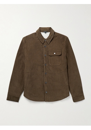 James Perse - Fleece-Lined Cotton-Blend Corduroy Shirt Jacket - Men - Brown - 1