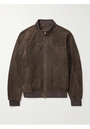 Canali - Suede Bomber Jacket - Men - Brown - IT 46