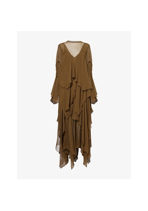 Womens Zimmermann Memento Cascading Silk Maxi Dress