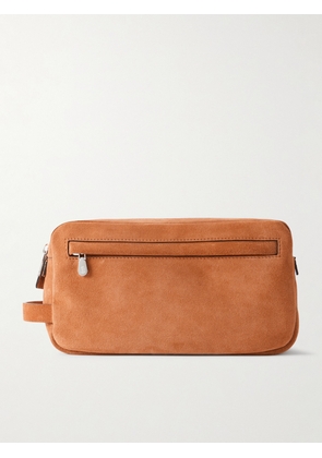 Brunello Cucinelli - Suede Wash Bag - Men - Brown