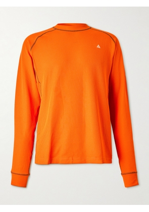 Nike - ACG Chinati Logo-Embroidered Waffle-Knit Dri-FIT ADV Base Layer - Men - Orange - S