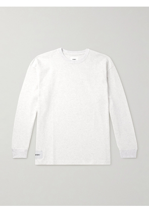 WTAPS - Sign Logo-Appliquéd Cotton-Jersey T-Shirt - Men - Gray - S
