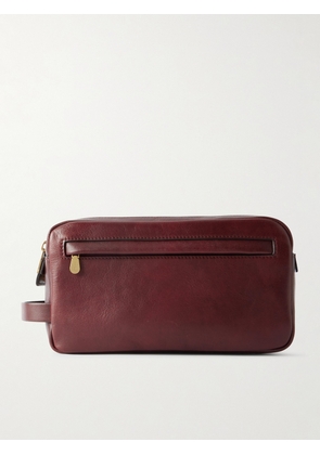 Brunello Cucinelli - Leather Wash Bag - Men - Burgundy