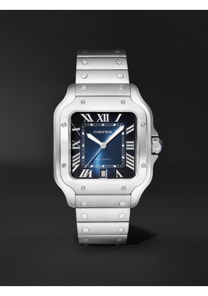 Cartier - Santos de Cartier Automatic 39.8mm Interchangeable Steel and Alligator Watch, Ref. No. WSSA0071 - Men - Black
