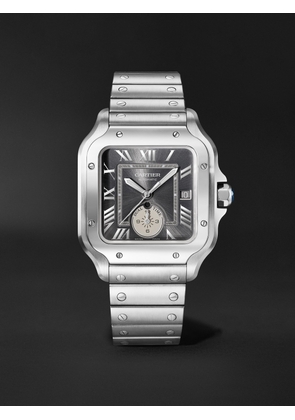 Cartier - Santos de Cartier Automatic GMT 40.2mm Interchangeable Stainless Steel and Alligator Watch, Ref. No. WSSA0076 - Men - Gray