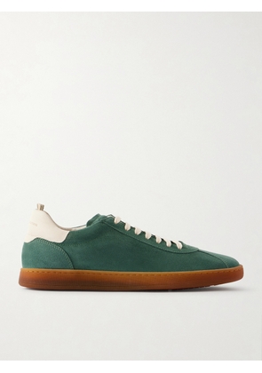 Officine Creative - Halo 001 Leather-Trimmed Suede Sneakers - Men - Green - EU 40