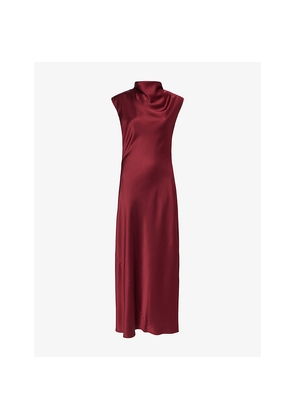 Womens Me And Em Draped-Neckline Sleeveless Woven Maxi Dress