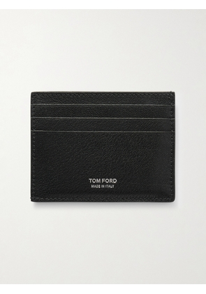 TOM FORD - Pebble-Grain Leather Cardholder - Men - Black