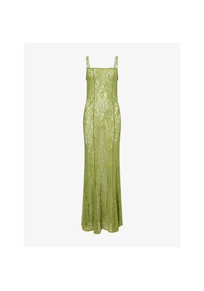 Womens Amy Lynn Sahar Lace Stretch-Woven Maxi Dress