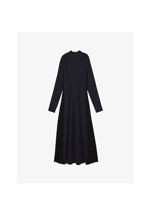 Womens Reiss Zaya Mock-Neck Stretch-Knit Midi Dress