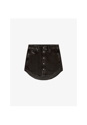 Womens Diesel De-Ard Button-Front Denim Mini Skirt