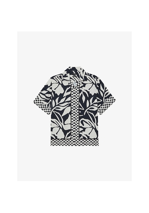 Mens Reiss Beattie Floral-Print Woven Shirt