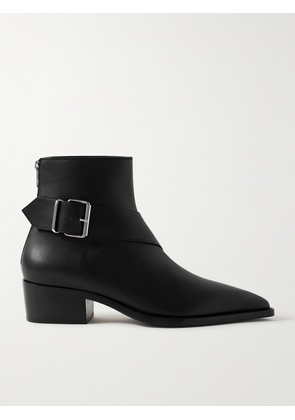 McQueen - Buckled Leather Boots - Men - Black - EU 42