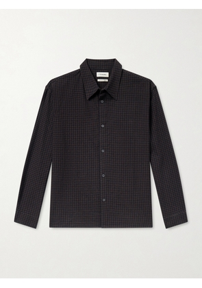 FRAME - Checked Cotton and Wool-Blend Shirt - Men - Blue - S