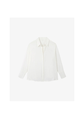 Womens The White Company Collared Relaxed-Fit Silk Shirt