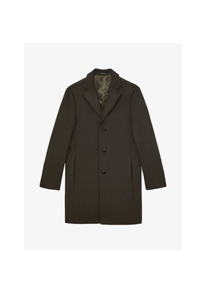 Mens Reiss Gable Single-Breasted Wool-Blend Overcoat