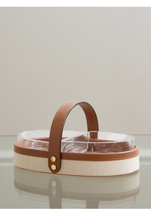 Ralph Lauren Home - Garrett Canvas, Leather and Glass Nut Bowl - Men - Brown