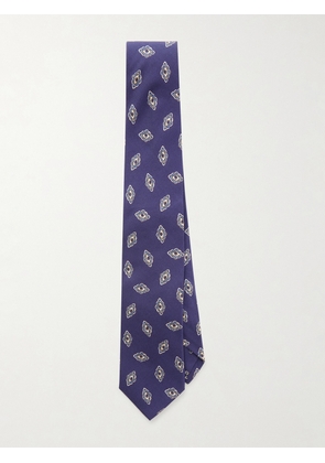 Drake's - Silk-Habotai Tie - Men - Blue