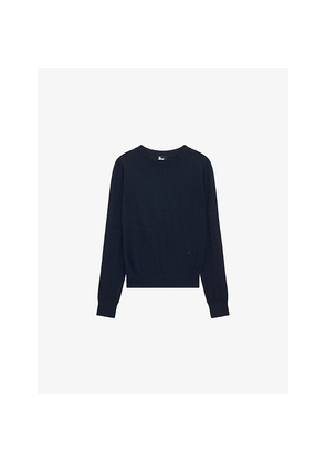 Womens The Kooples Round-Neck Wool Knitted Jumper