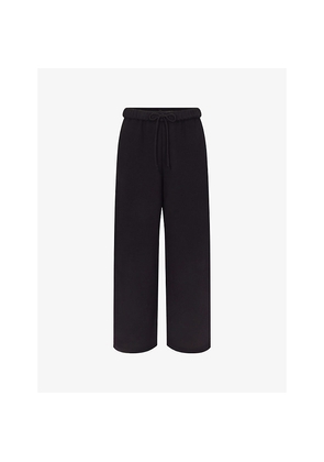 Womens Skims Classic Straight-Leg Cotton-Fleece Trousers