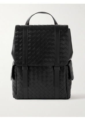 Bottega Veneta - Intrecciato Leather Backpack - Men - Black