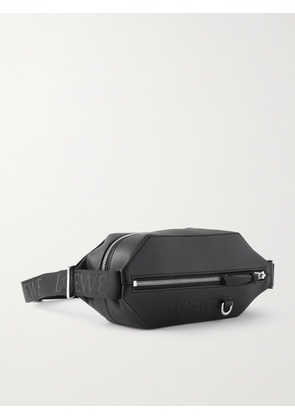 LOEWE - Logo-Debossed Leather Belt Bag - Men - Black