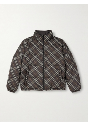 Burberry - Reversible Checked Quilted Shell Down Jacket - Men - Brown - S