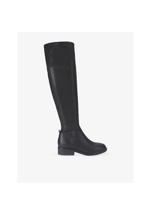 Womens KG Kurt Geiger Tisha 2 Flat Faux-Leather Knee-High Boots