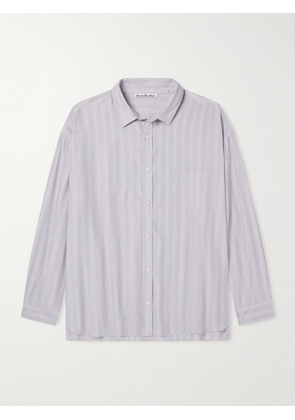 Acne Studios - Striped Lyocell Shirt - Men - Gray - IT 46