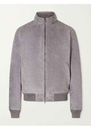 Polo Ralph Lauren - Suede Bomber Jacket - Men - Gray - S