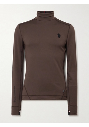 Moncler Grenoble - Slim-Fit Logo-Appliquéd Polartec® Power Grid™ Base Layer - Men - Brown - S