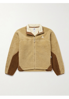 Nike - ACG Logo-Embroidered Canwell Glacier Therma-FIT ADV Fleece Jacket - Men - Brown - S