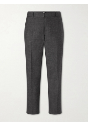 Officine Générale - Straight-Leg Virgin Wool, Silk and Linen-Blend Trousers - Men - Gray - IT 44