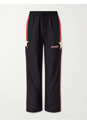 AMIRI - Straight-Leg Logo-Embroidered Striped Shell Sweatpants - Men - Black - XS