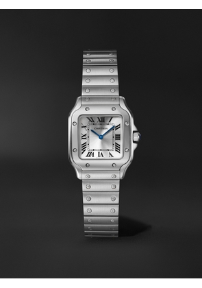 Cartier - Santos de Cartier Small 34.5mm Stainless Steel Interchangeable and Leather Watch, Ref. No. CRWSSA0082 - Men - Silver