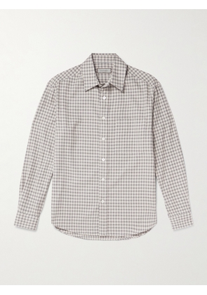 Canali - Checked Cotton-Flannel Shirt - Men - Gray - S