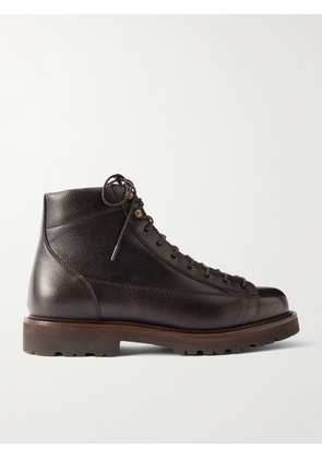 Brunello Cucinelli - Full-Grain Leather Hiking Boots - Men - Brown - EU 40