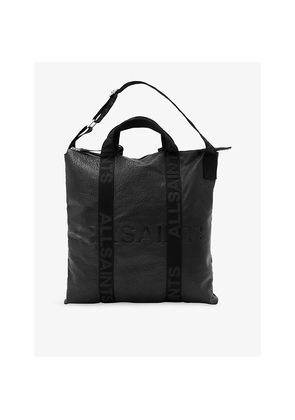 Mens Allsaints Kei Branded Leather Backpack