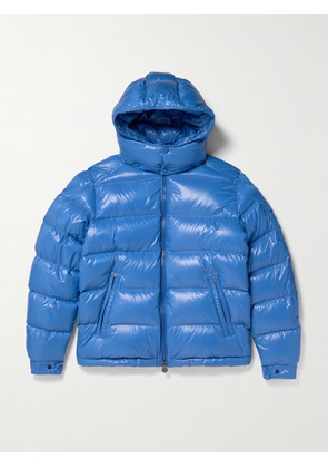 Moncler - Maya Logo-Appliquéd Quilted Shell Hooded Down Jacket - Men - Blue - 1